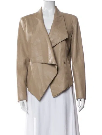 Pre-owned Helmut Lang Lamb Leather Jacket In Neutral