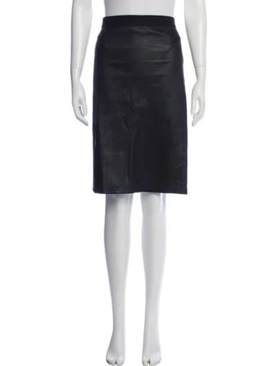 Pre-owned Helmut Lang Lamb Leather Knee-length Skirt In Black