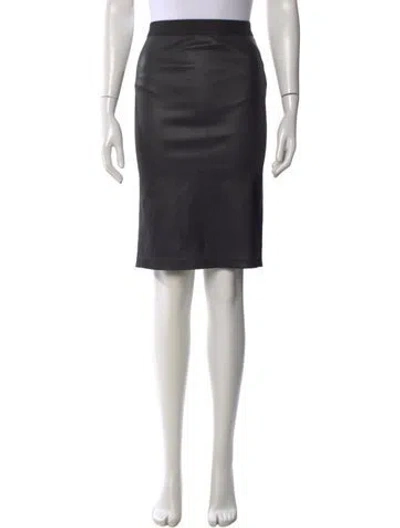 Pre-owned Helmut Lang Lamb Leather Knee-length Skirt In Black