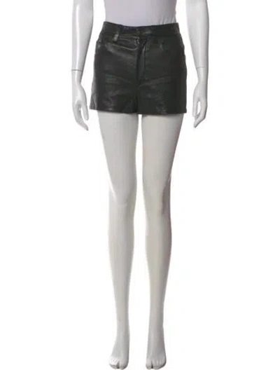 Pre-owned Helmut Lang Lamb Leather Mini Shorts In Black