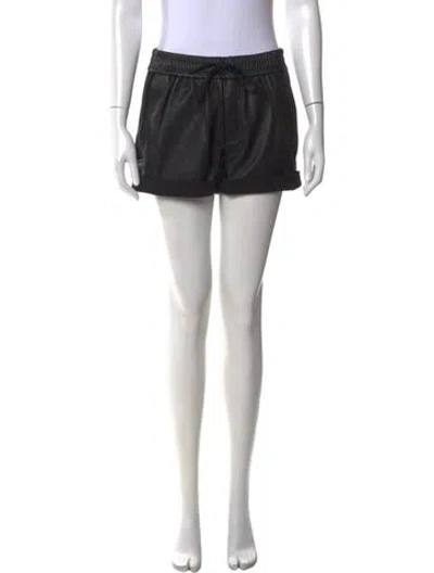 Pre-owned Helmut Lang Lamb Leather Mini Shorts In Black