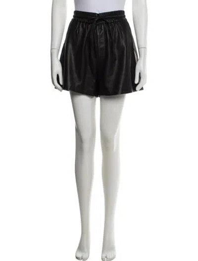 Pre-owned Helmut Lang Lamb Leather Mini Shorts In Black