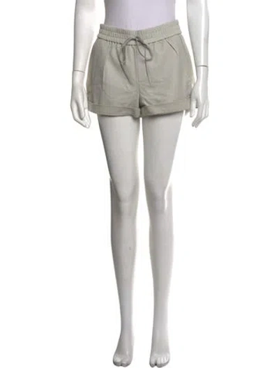 Pre-owned Helmut Lang Lamb Leather Mini Shorts In Green