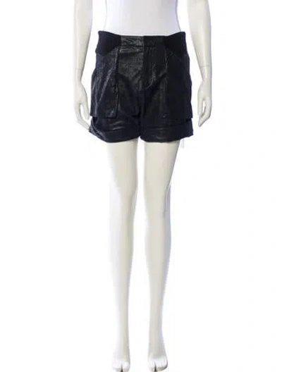 Pre-owned Helmut Lang Lamb Leather Mini Shorts In Neutral