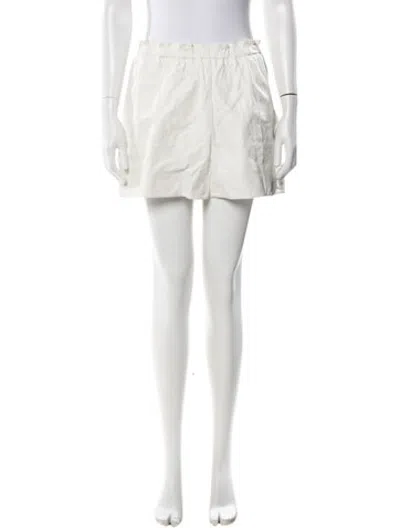 Pre-owned Helmut Lang Lamb Leather Mini Shorts In Neutrals