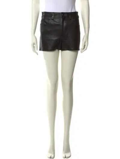 Pre-owned Helmut Lang Lamb Leather Mini Shorts W/ Tags In Black