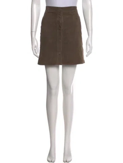 Pre-owned Helmut Lang Lamb Leather Mini Skirt In Neutral
