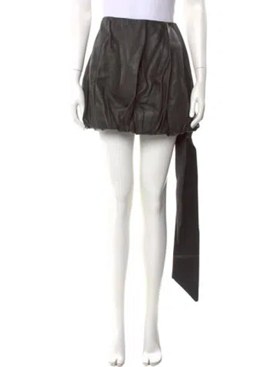 Pre-owned Helmut Lang Lamb Leather Mini Skirt W/ Tags In Black