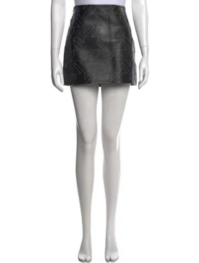 Pre-owned Helmut Lang Lamb Leather Mini Skirt W/ Tags In Black