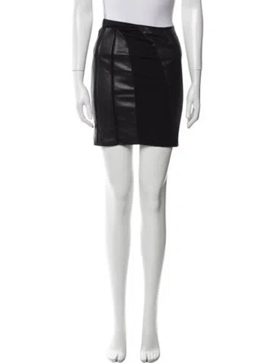 Pre-owned Helmut Lang Lamb Leather Mini Skirt In White