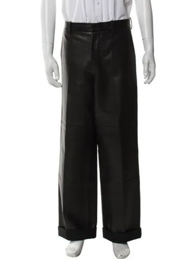 Pre-owned Helmut Lang Lamb Leather Pants In Green
