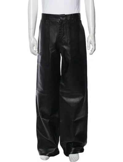 Pre-owned Helmut Lang Lamb Leather Pants W/ Tags In Black