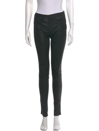 Pre-owned Helmut Lang Lamb Leather Skinny Leg Pants In Black