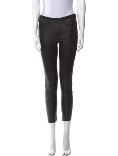 Pre-owned Helmut Lang Lamb Leather Skinny Leg Pants In Black