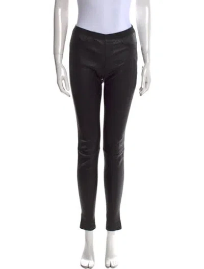 Pre-owned Helmut Lang Lamb Leather Skinny Leg Pants In Black