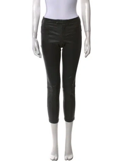 Pre-owned Helmut Lang Lamb Leather Skinny Leg Pants In Black