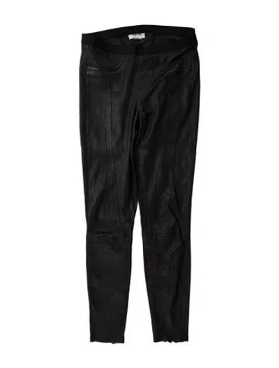Pre-owned Helmut Lang Lamb Leather Skinny Leg Pants In Black