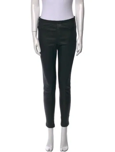 Pre-owned Helmut Lang Lamb Leather Skinny Leg Pants In Black