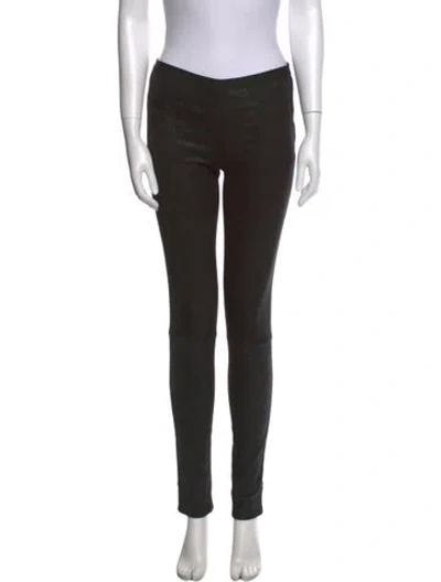 Pre-owned Helmut Lang Lamb Leather Skinny Leg Pants In Black