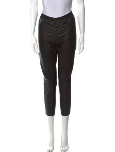Pre-owned Helmut Lang Lamb Leather Skinny Leg Pants In Black