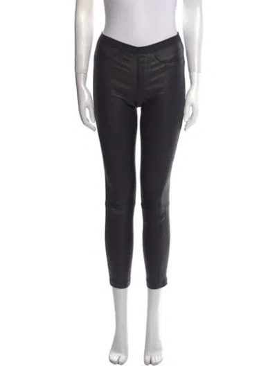 Pre-owned Helmut Lang Lamb Leather Skinny Leg Pants In Black