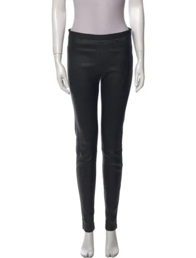 Pre-owned Helmut Lang Lamb Leather Skinny Leg Pants In Black
