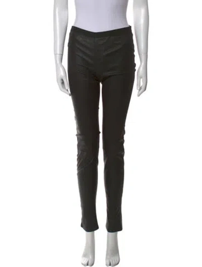 Pre-owned Helmut Lang Lamb Leather Skinny Leg Pants In Black