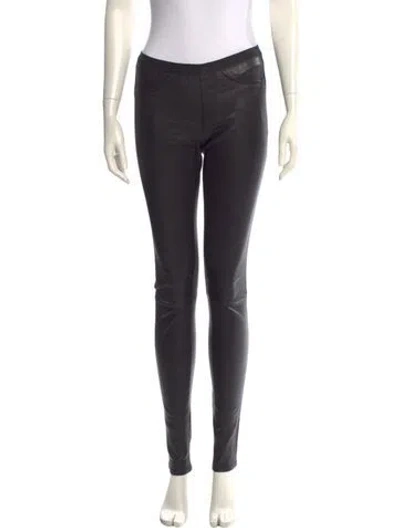 Pre-owned Helmut Lang Lamb Leather Skinny Leg Pants In Black