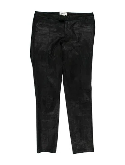 Pre-owned Helmut Lang Lamb Leather Skinny Leg Pants In Black