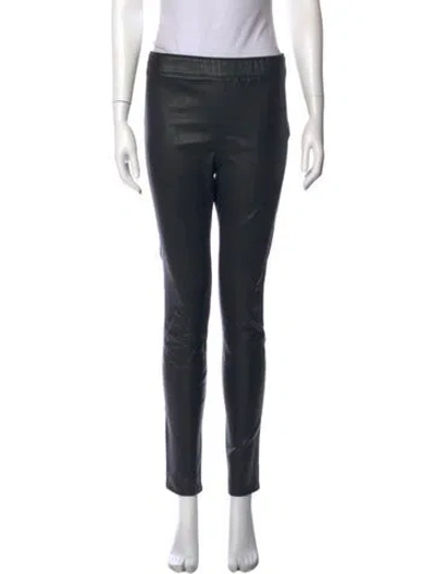 Pre-owned Helmut Lang Lamb Leather Skinny Leg Pants In Black