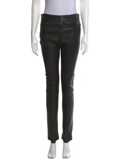 Pre-owned Helmut Lang Lamb Leather Skinny Leg Pants In Black