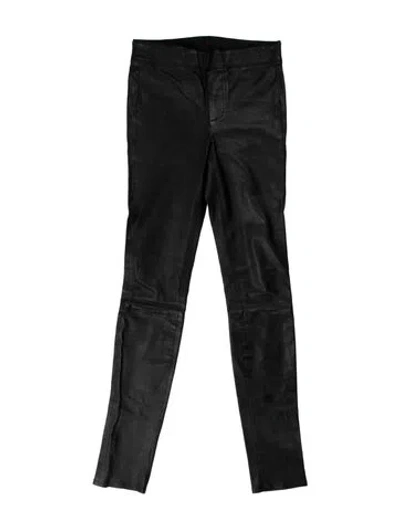 Pre-owned Helmut Lang Lamb Leather Skinny Leg Pants In Black