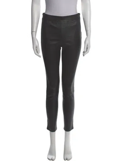 Pre-owned Helmut Lang Lamb Leather Skinny Leg Pants In Black