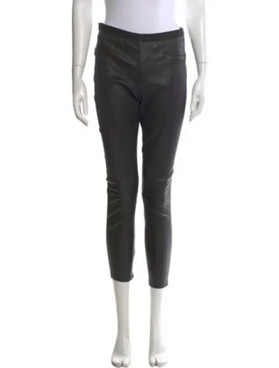 Pre-owned Helmut Lang Lamb Leather Skinny Leg Pants In Black