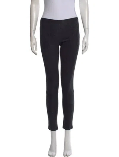 Pre-owned Helmut Lang Lamb Leather Skinny Leg Pants In Black