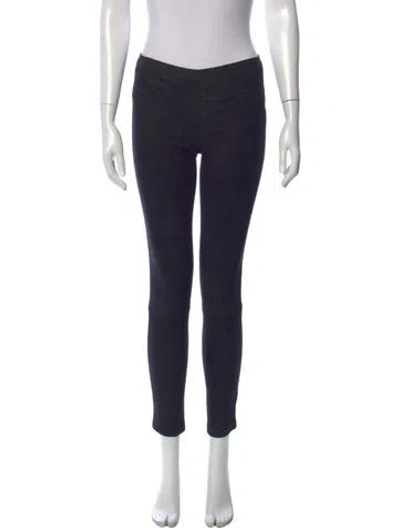 Pre-owned Helmut Lang Lamb Leather Skinny Leg Pants In Black