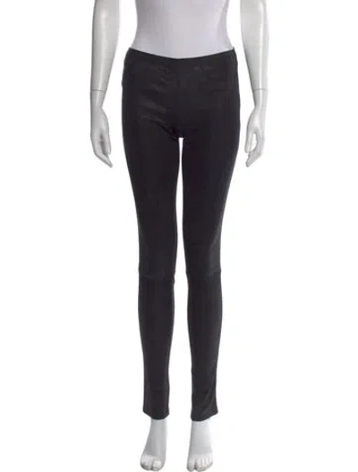 Pre-owned Helmut Lang Lamb Leather Skinny Leg Pants In Black