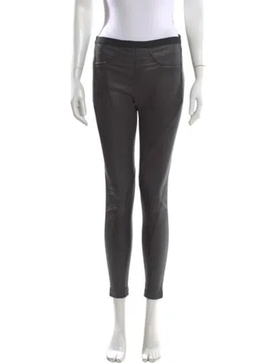 Pre-owned Helmut Lang Lamb Leather Skinny Leg Pants In Black