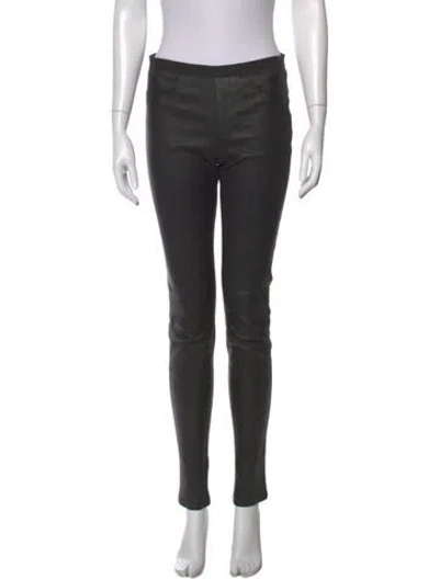 Pre-owned Helmut Lang Lamb Leather Skinny Leg Pants In Black