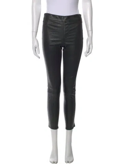 Pre-owned Helmut Lang Lamb Leather Skinny Leg Pants In Black