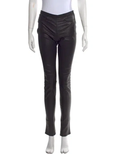 Pre-owned Helmut Lang Lamb Leather Skinny Leg Pants In Black