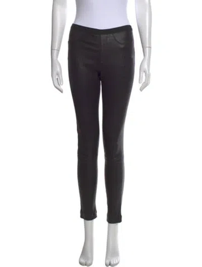 Pre-owned Helmut Lang Lamb Leather Skinny Leg Pants In Black