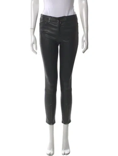 Pre-owned Helmut Lang Lamb Leather Skinny Leg Pants In Black