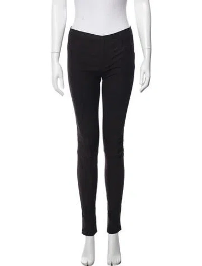Pre-owned Helmut Lang Lamb Leather Skinny Leg Pants In Black