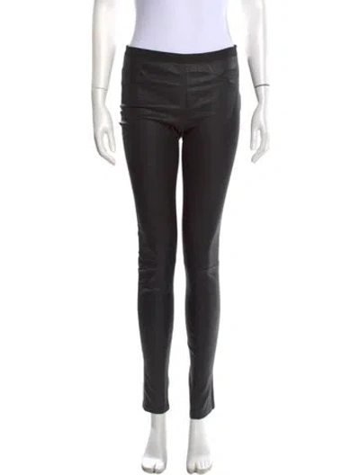 Pre-owned Helmut Lang Lamb Leather Skinny Leg Pants In Black