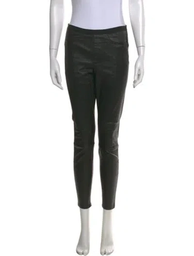 Pre-owned Helmut Lang Lamb Leather Skinny Leg Pants In Black