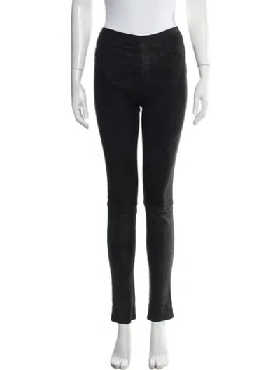 Pre-owned Helmut Lang Lamb Leather Skinny Leg Pants In Black