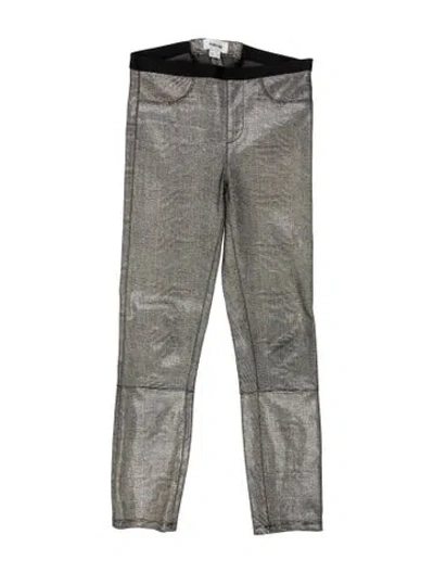 Pre-owned Helmut Lang Lamb Leather Skinny Leg Pants In Black