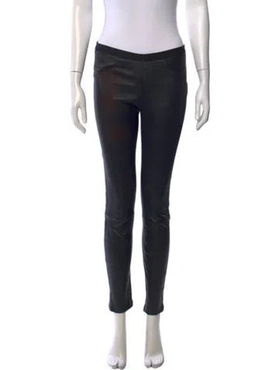 Pre-owned Helmut Lang Lamb Leather Skinny Leg Pants In Black