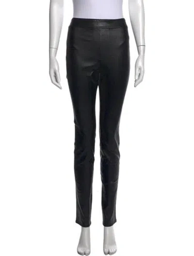 Pre-owned Helmut Lang Lamb Leather Skinny Leg Pants In Black